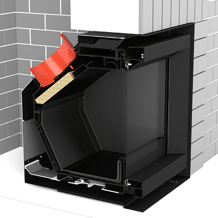 Sortie de fumée oblique 