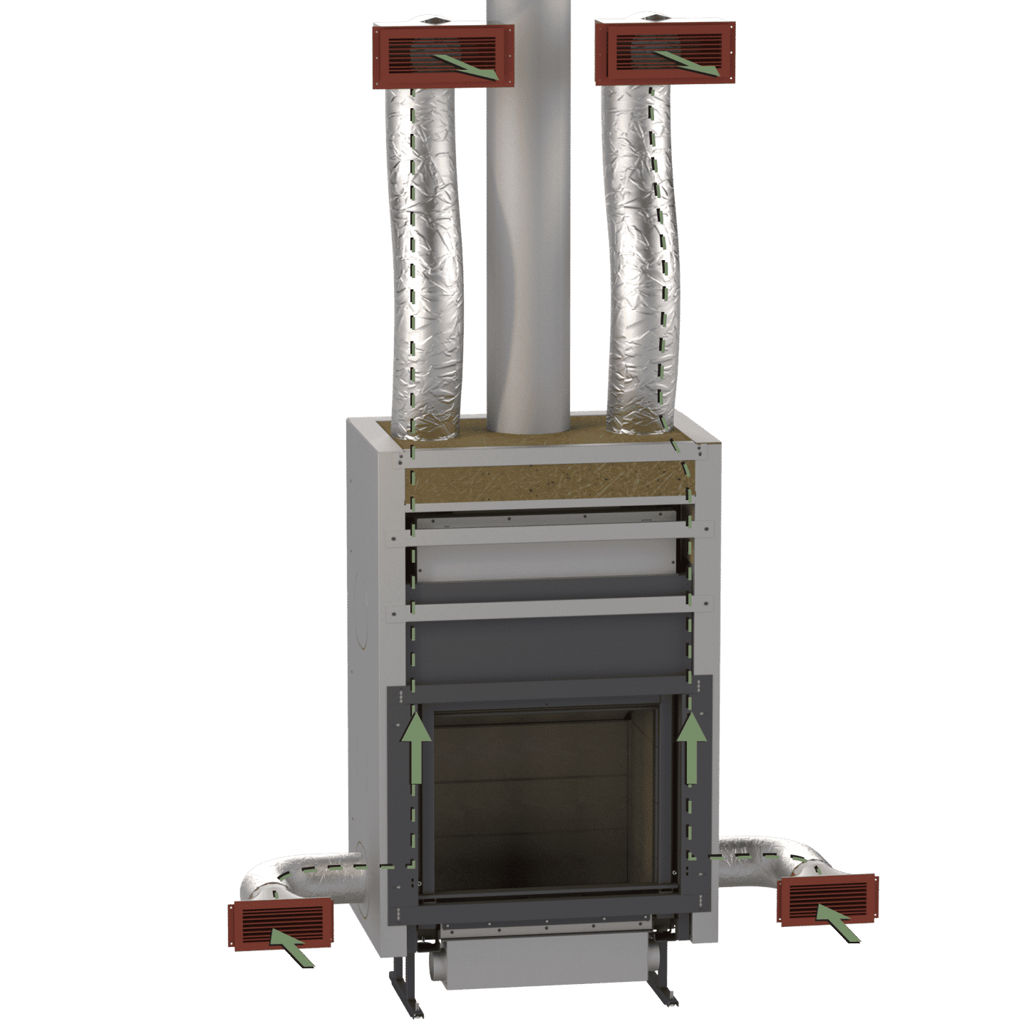 Convection system and insulated shell