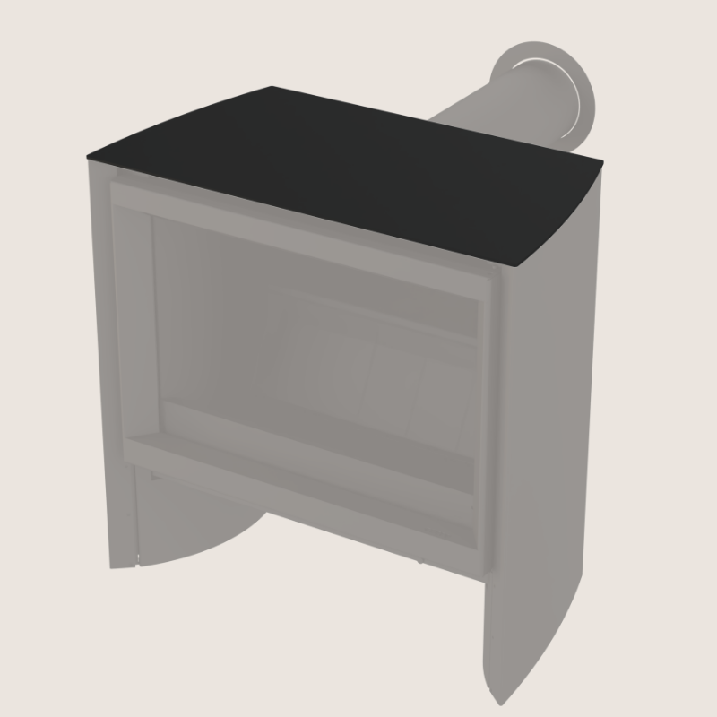 Upper shelf for rear smoke outlet