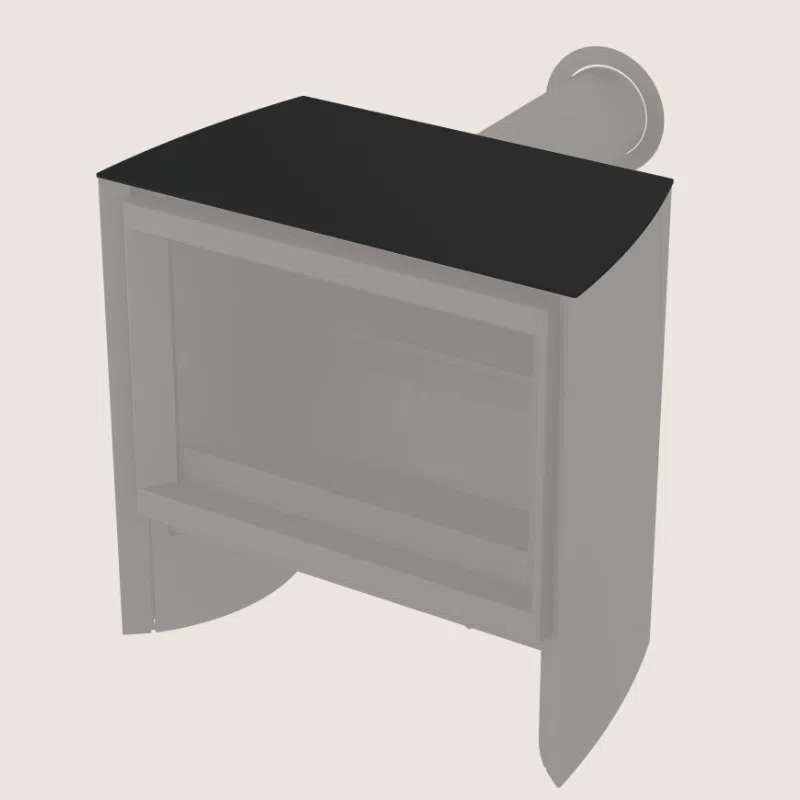 Upper shelf for rear smoke outlet